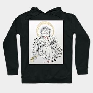 Jimin as Persephone ink drawing Hoodie